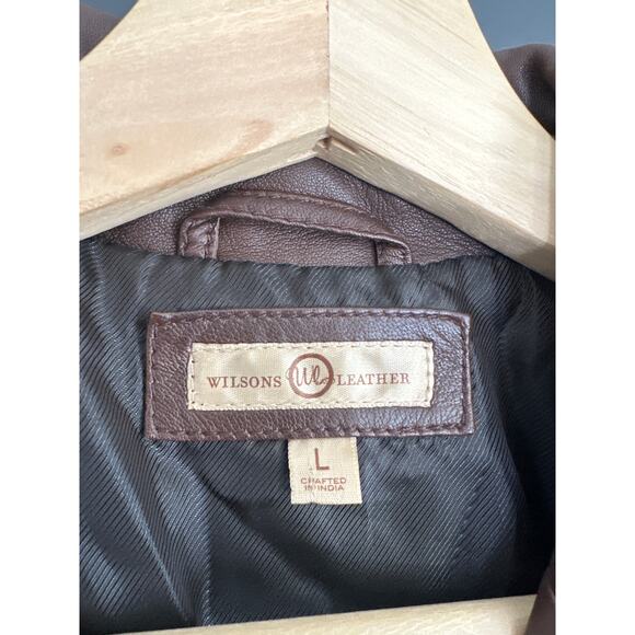 Vintage Wilsons Leather Brown Leather Jacket Academia Size Large - Picture 4 of 8